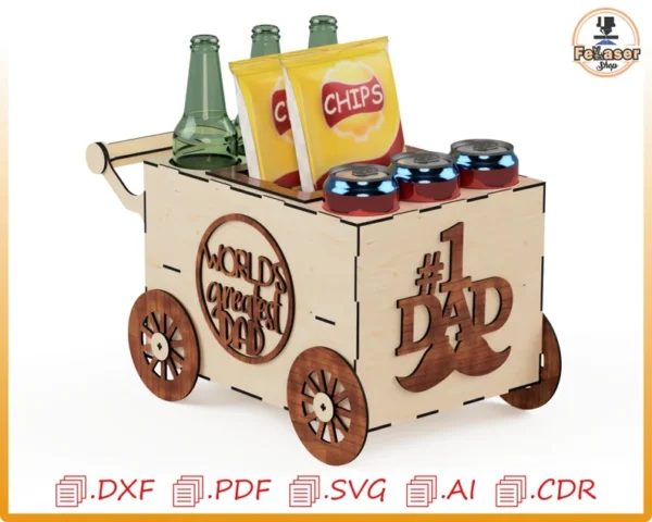 Carrito De Cerveza Y Dulces Para Papa Creativo Digital